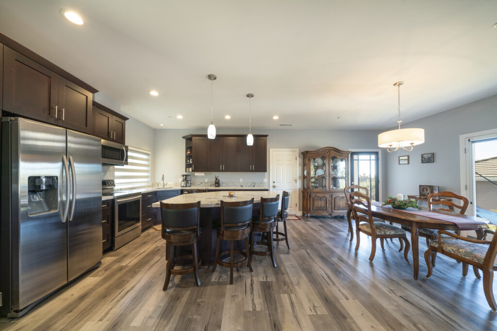 Here is the beautiful, modern kitchen in this custom accessory dwelling unit in Fallbrook, CA. The open layout leaves plenty of room for the cook and guests to enjoy. 