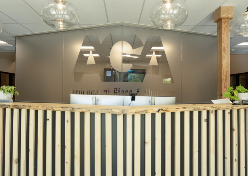 Tenant Improvements: Reception Desk in Lobby