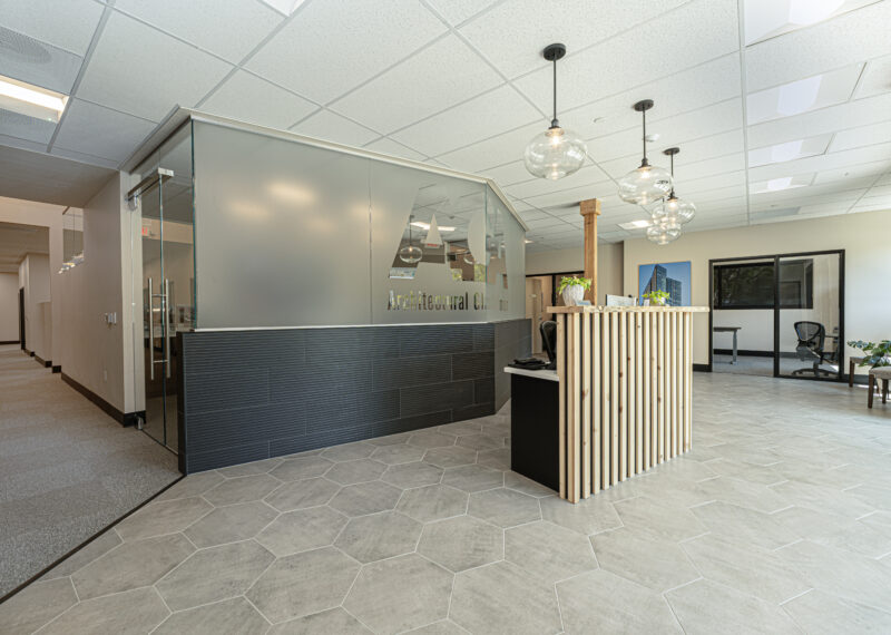 Tenant Improvement Project: Reception area in Lobby