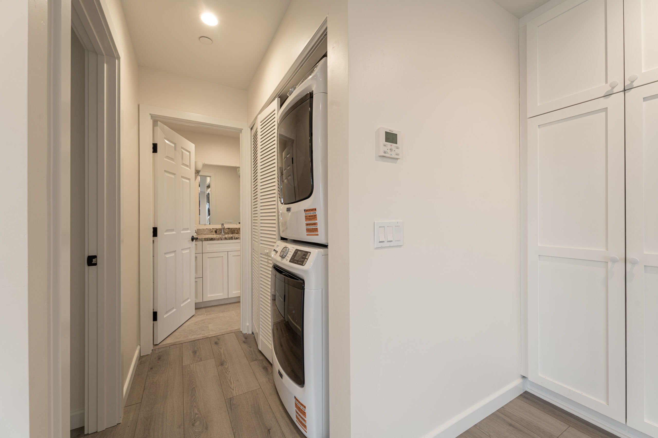 Accessory Dwelling Unit Garage Conversion - Hallway, Washing Machine, Dryer