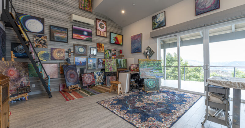 Home Addition in Fallbrook: beautiful home art studio space with large patio