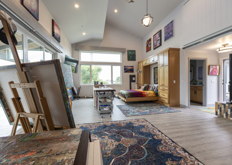 Home Art Studio designed and built by Youngren Construction for a client in Fallbrook, CA