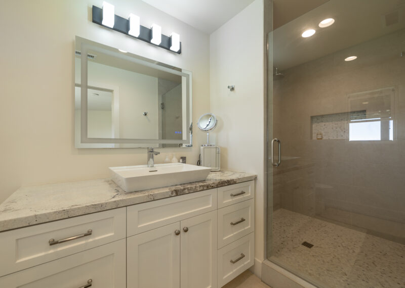 Fully remodeled bathrooms in a Murrietta home by Youngren Construction