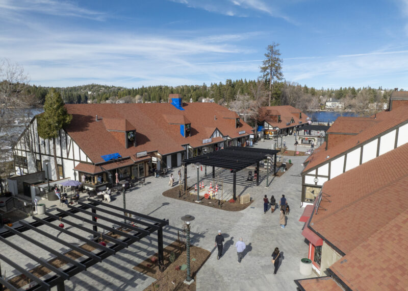 New Pergolas in Lake Arrowhead Village Peninsula by Youngren Construction