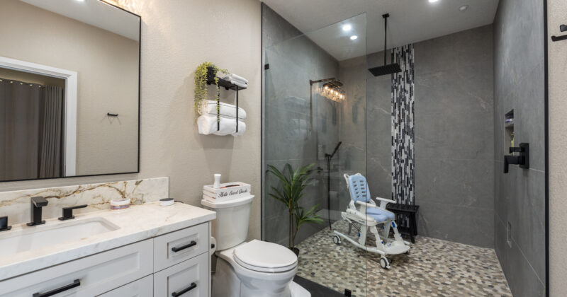 Beautiful ADA Accessible bathroom and Shower Remodel by Youngren Construction