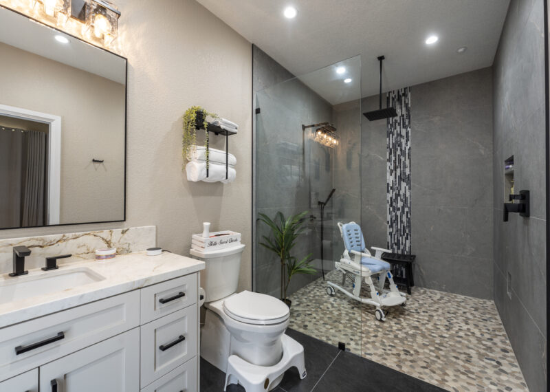Beautiful ADA Accessible bathroom and Shower Remodel by Youngren Construction