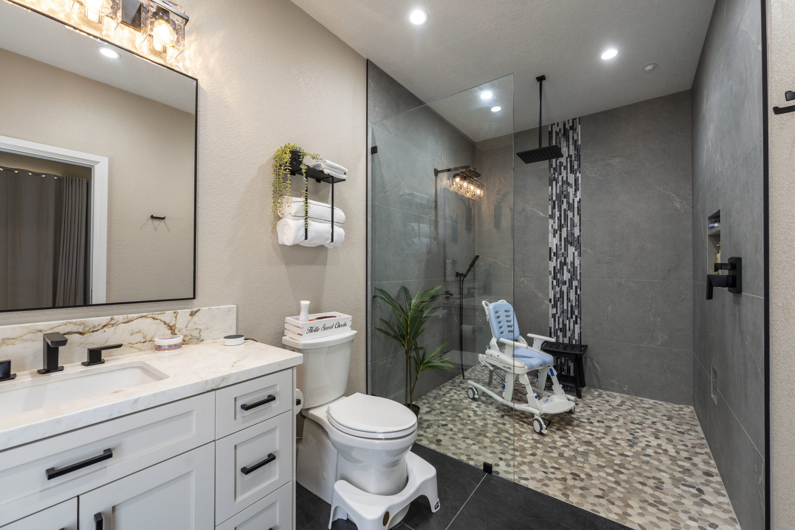 Beautiful ADA Accessible bathroom and Shower Remodel by Youngren Construction