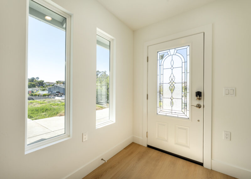 Front door in a full home remodel by Youngren Construction