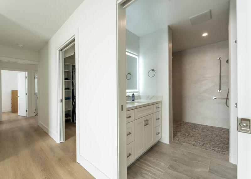 Beautiful new doors, baseboards, and trim in this home remodel