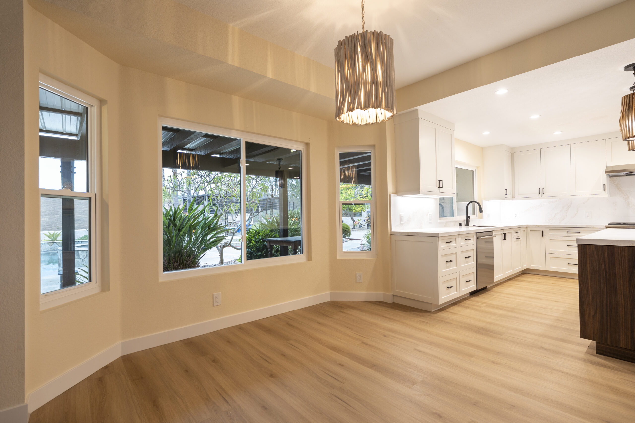 Dining room remodel in a 1990's era home in Bonsall, CA