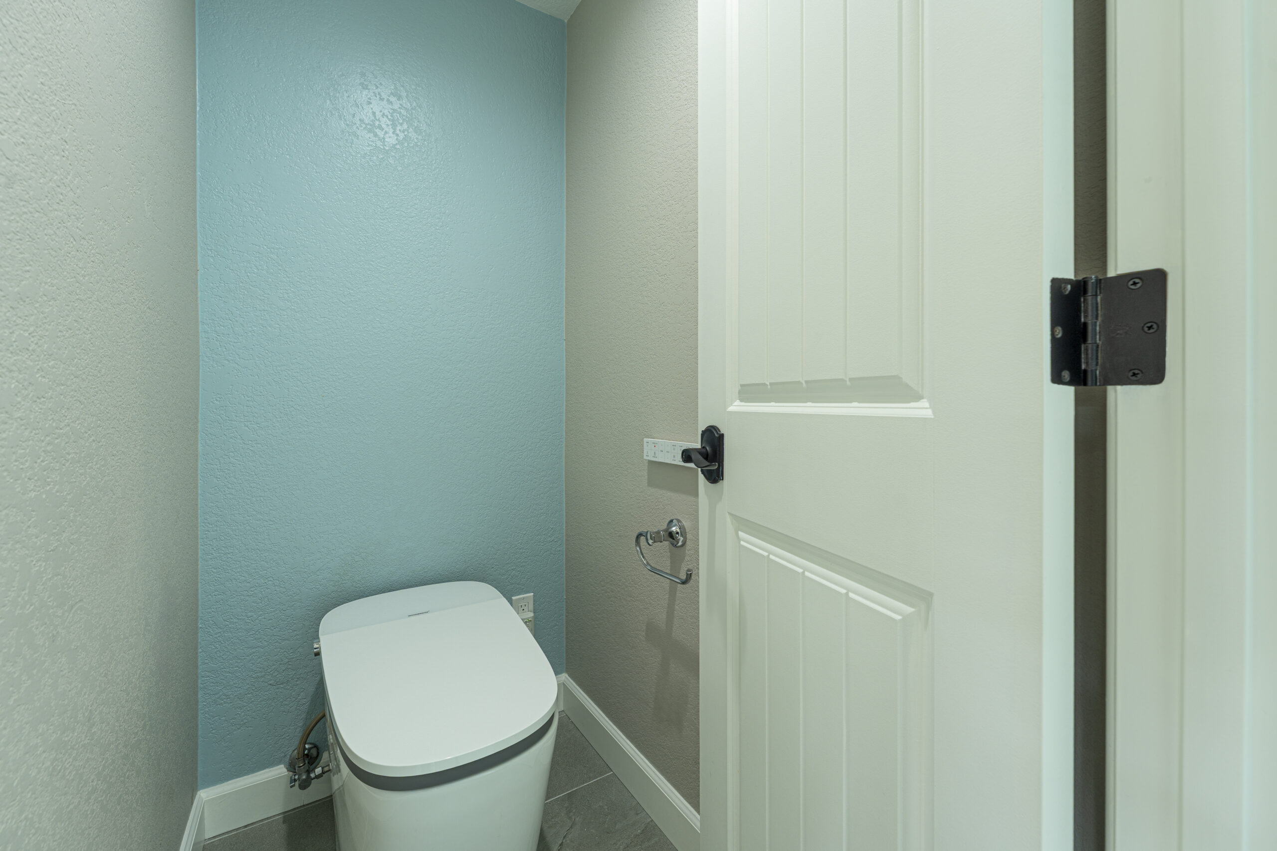Bidet toilet in the master bathroom remodel.