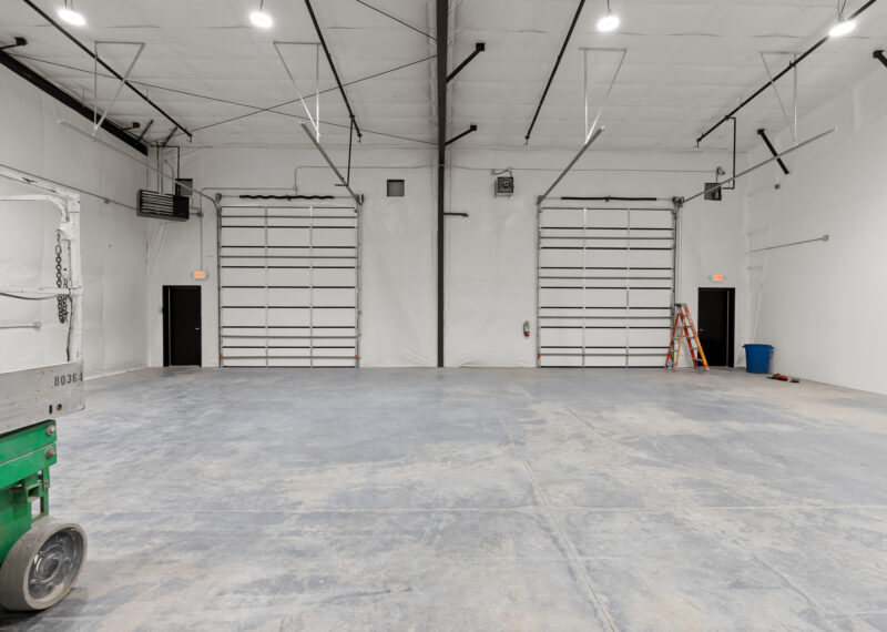 Roll Up Doors in commercial flex warehouse space by Youngren Construciton